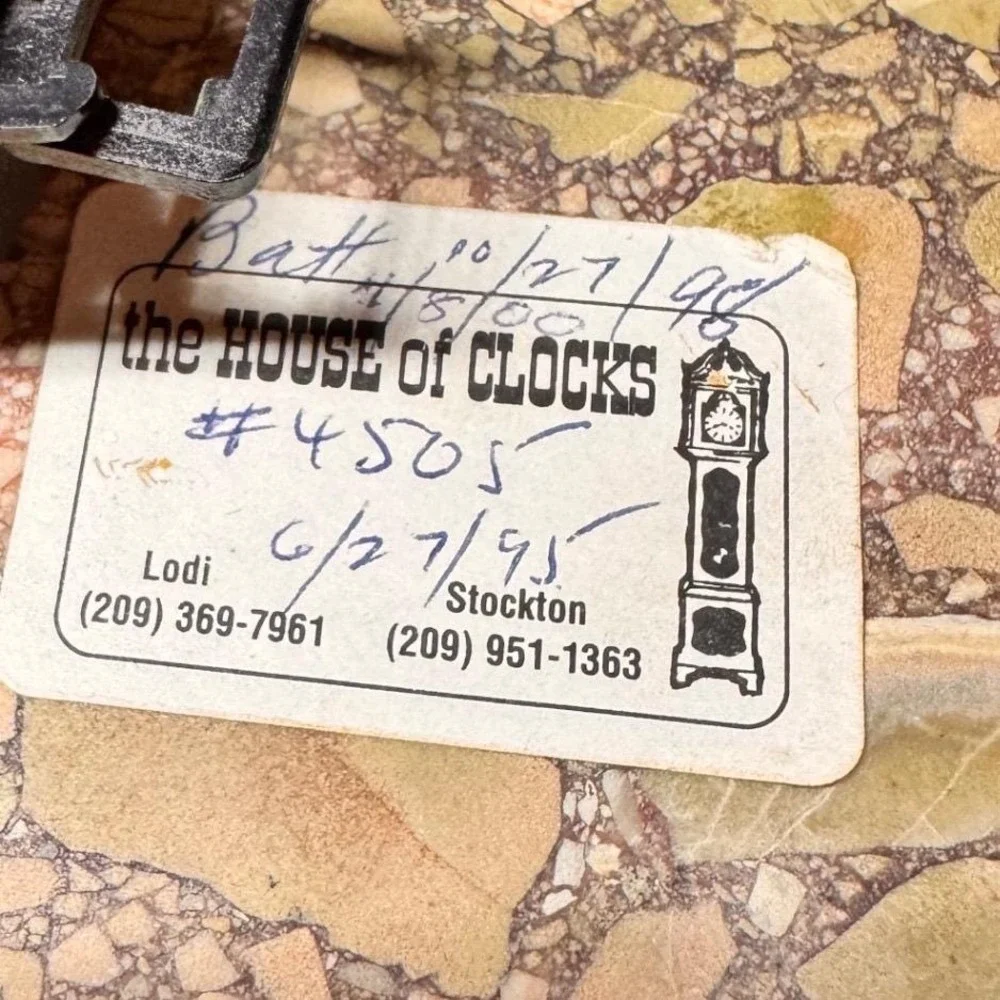 Vintage Unique Natural Stone Wall Clock‎ MCM Atomic Era MCM Retro Decor